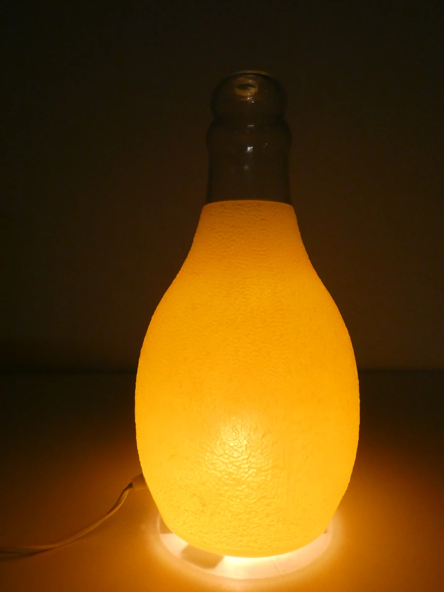 XL Orangina Glazen Fles Lamp – ArtScène Créations (Jaren '80) - foto 2
