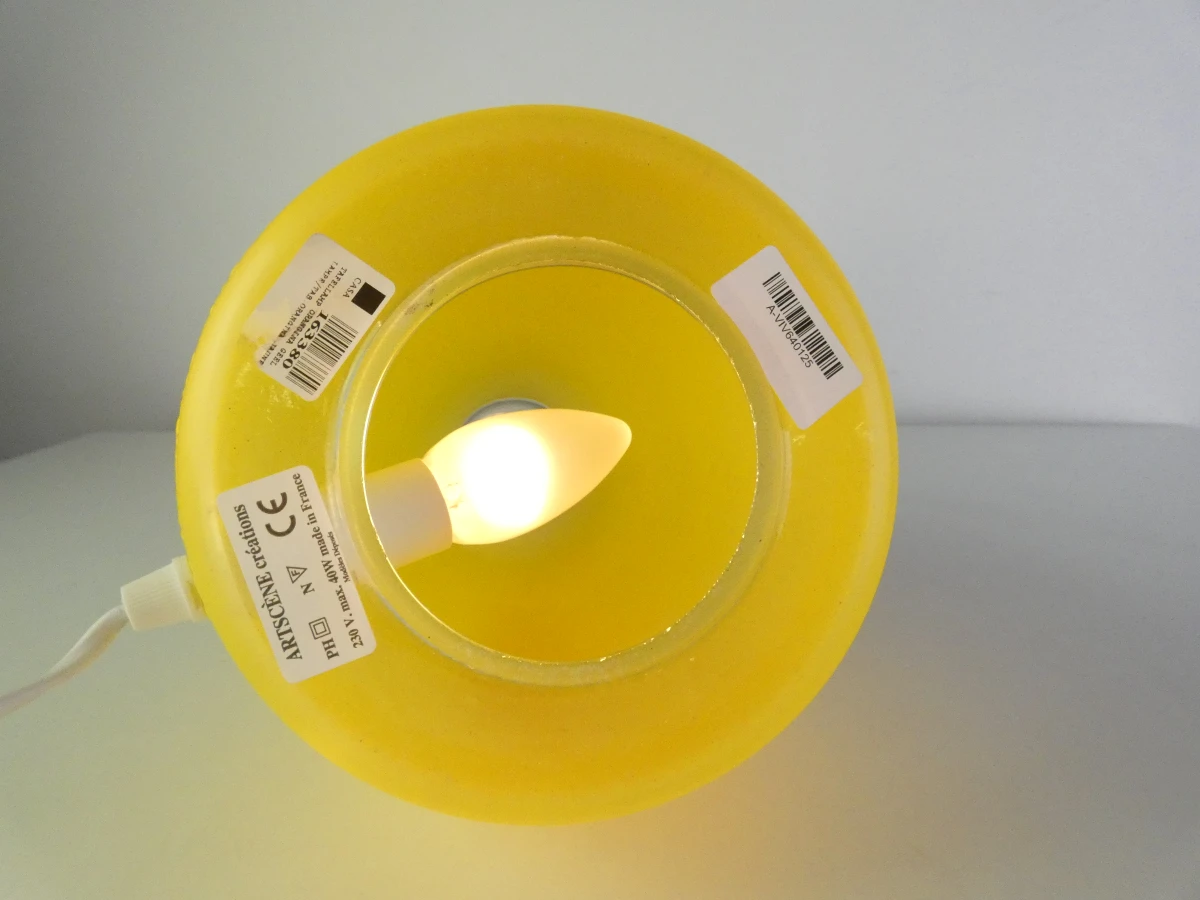 XL Orangina Glazen Fles Lamp – ArtScène Créations (Jaren '80) - foto 5