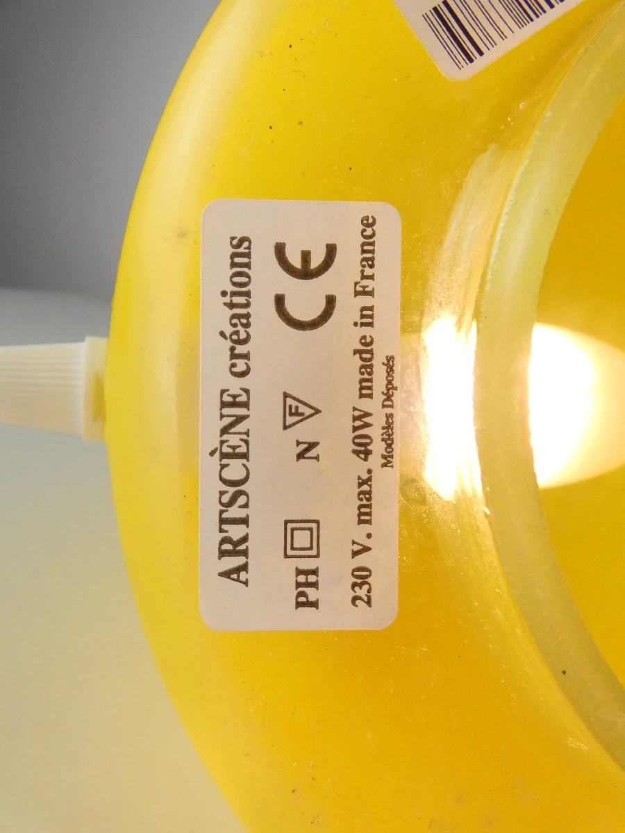 XL Orangina Glazen Fles Lamp – ArtScène Créations (Jaren '80) - foto 7