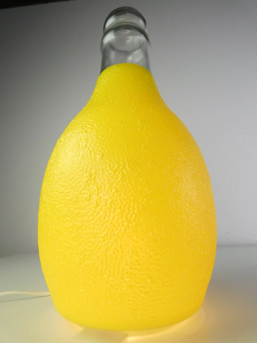 XL Orangina Glazen Fles Lamp – ArtScène Créations (Jaren '80) - foto 8