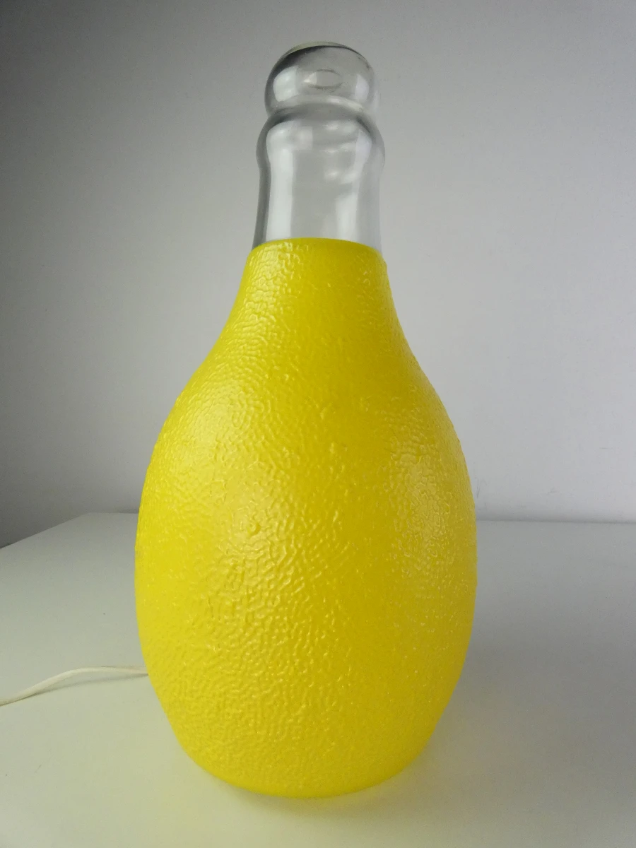 XL Orangina Glazen Fles Lamp – ArtScène Créations (Jaren '80) - foto 9
