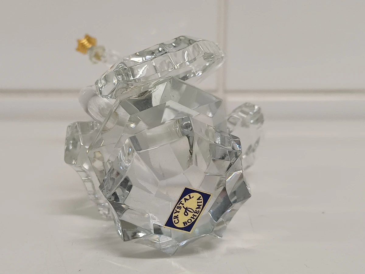Lot met kristallen zwaan en muziekdoos met zwanen - foto 8