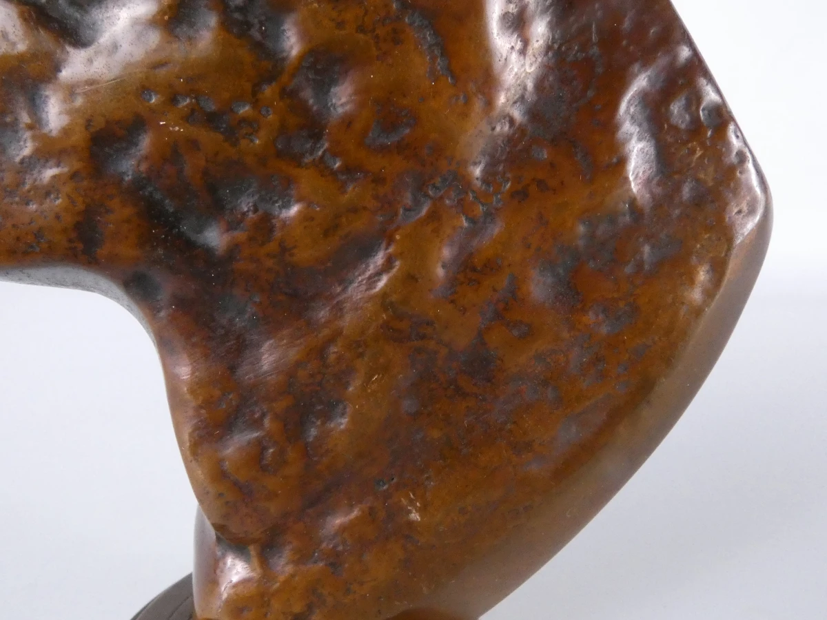 Bronzen hondenkop op voetstuk - foto 4
