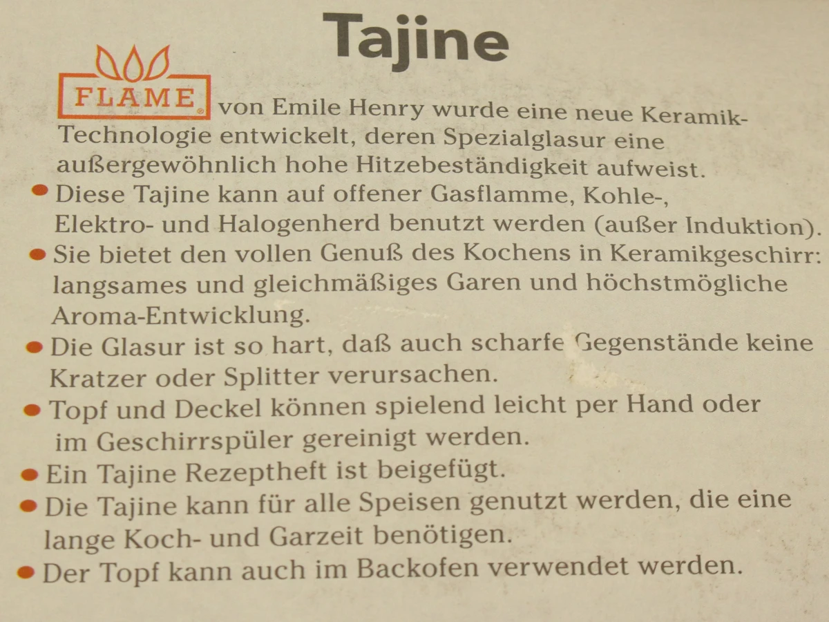 Emile Henry Rode keramische tajine 3,5L - foto 2