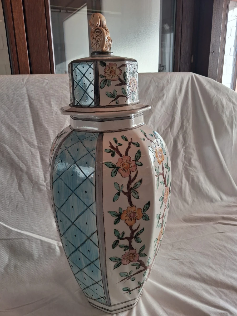 Decoratieve keramische vaas met deksel - foto 3