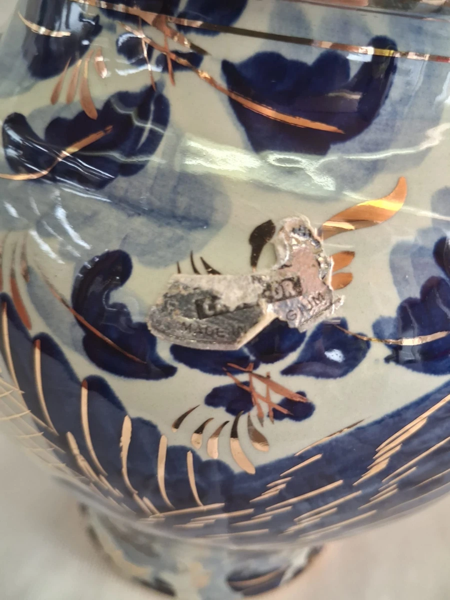 Hubert Bequet vaas "Blue birds of happiness" - foto 2