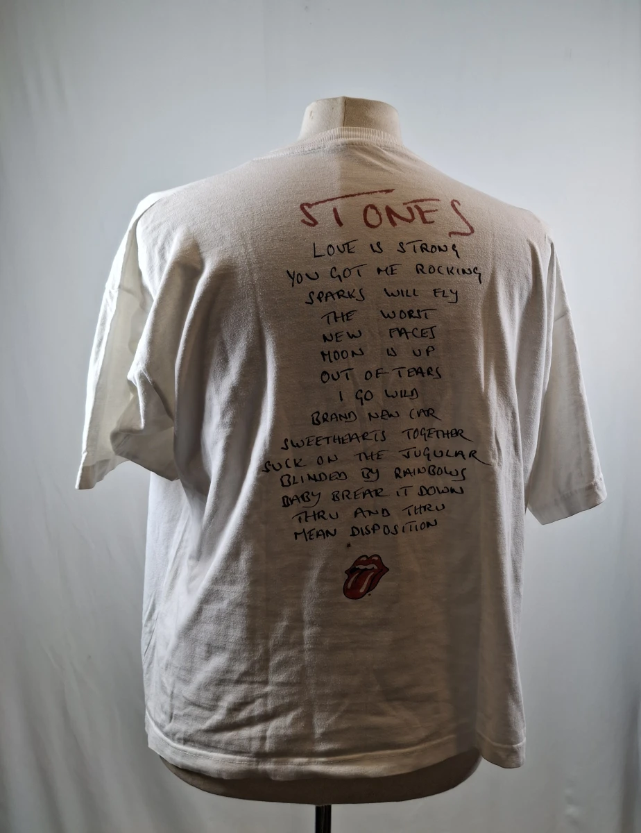 Wit T-shirt met Rolling Stones Voodoo Lounge print - foto 3