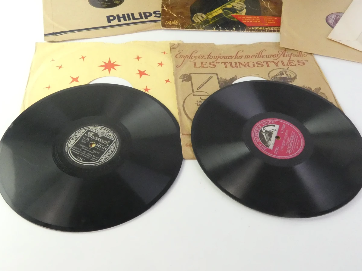 Set van vintage grammofoonplaten met hoes - foto 6