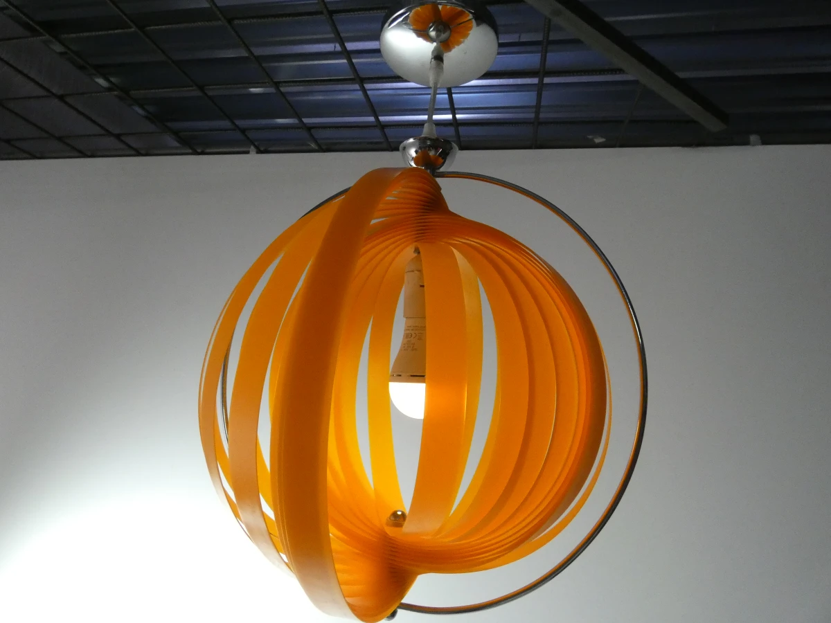 Retro Space Age 'Moon Lamp' – Oranje Design Klassieker - foto 2