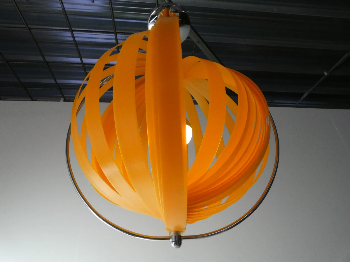 Retro Space Age 'Moon Lamp' – Oranje Design Klassieker - foto 3