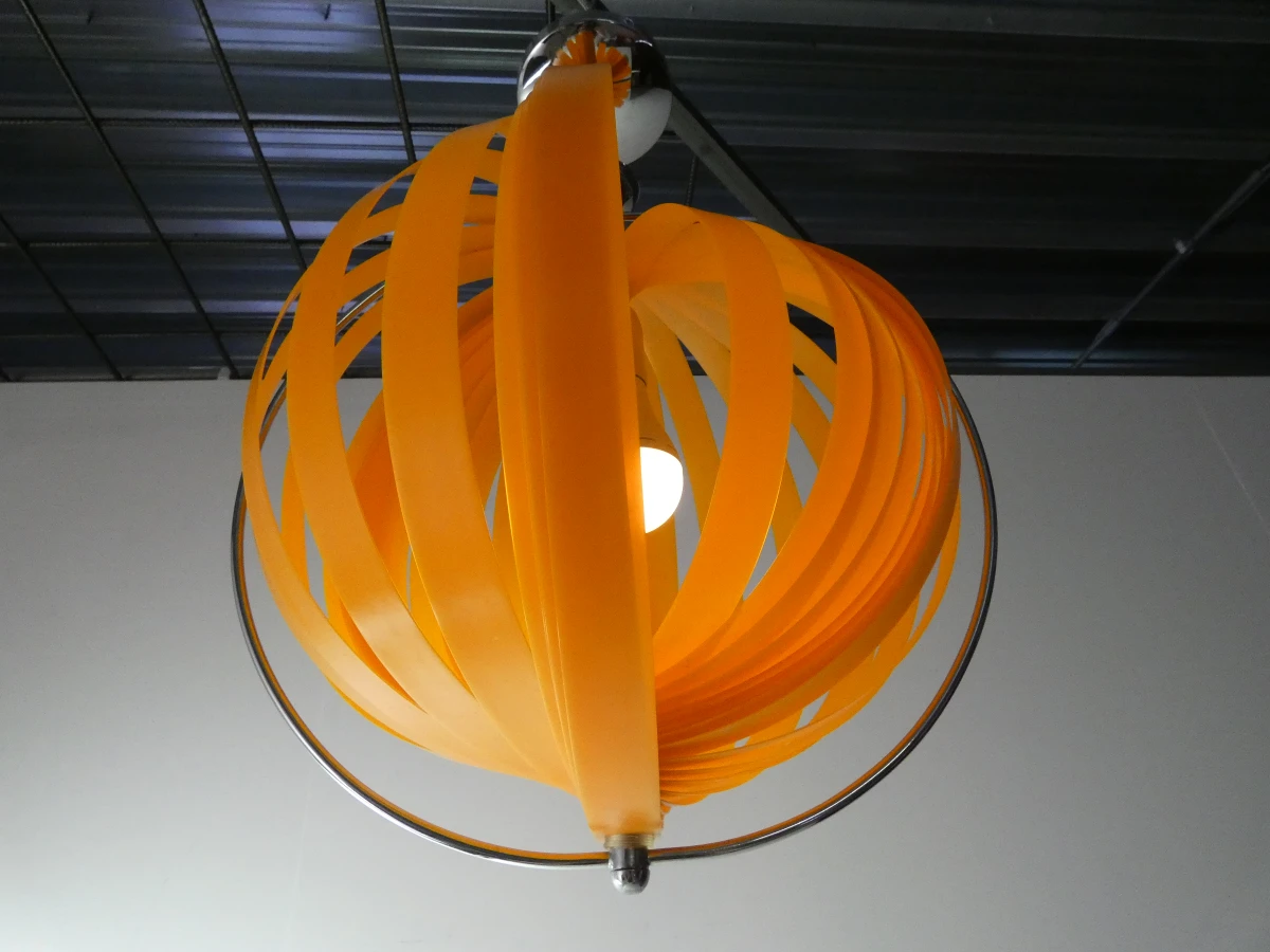 Retro Space Age 'Moon Lamp' – Oranje Design Klassieker - foto 4