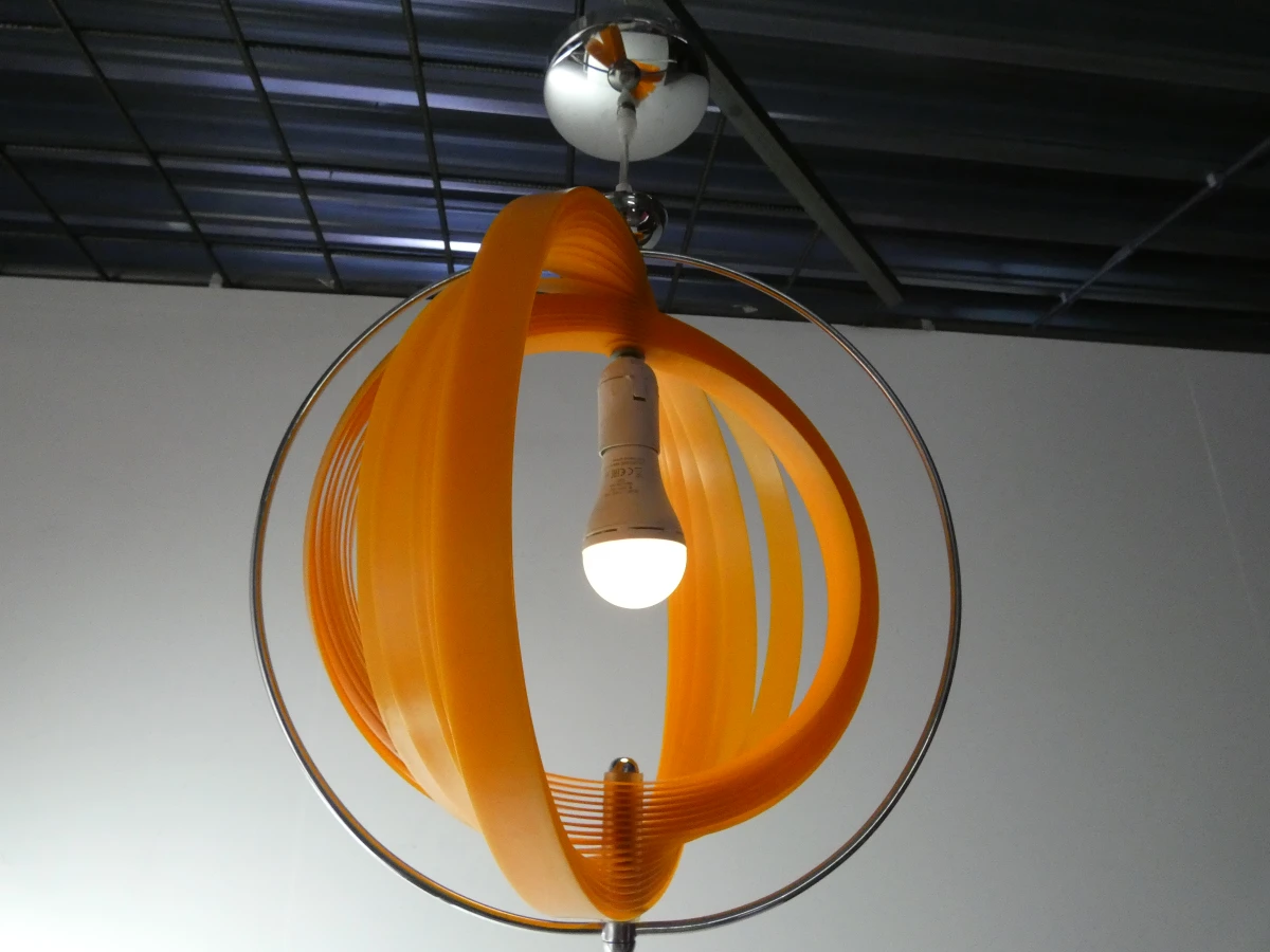 Retro Space Age 'Moon Lamp' – Oranje Design Klassieker - foto 5
