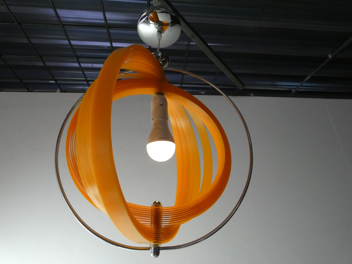 Retro Space Age 'Moon Lamp' – Oranje Design Klassieker - foto 6