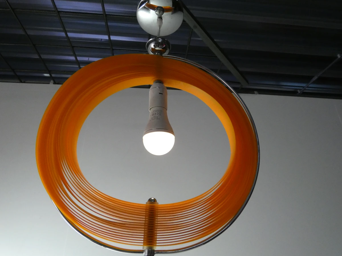 Retro Space Age 'Moon Lamp' – Oranje Design Klassieker - foto 7