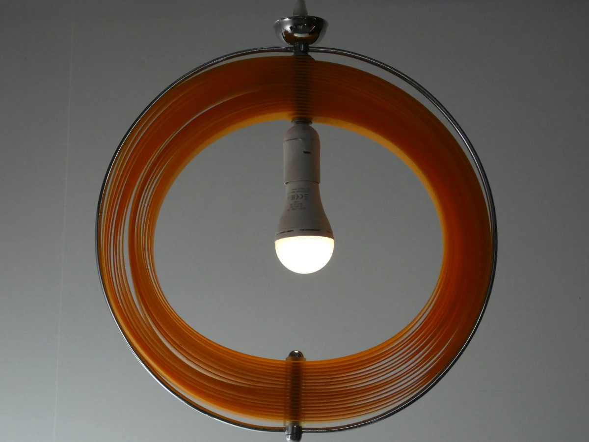 Retro Space Age 'Moon Lamp' – Oranje Design Klassieker - foto 8