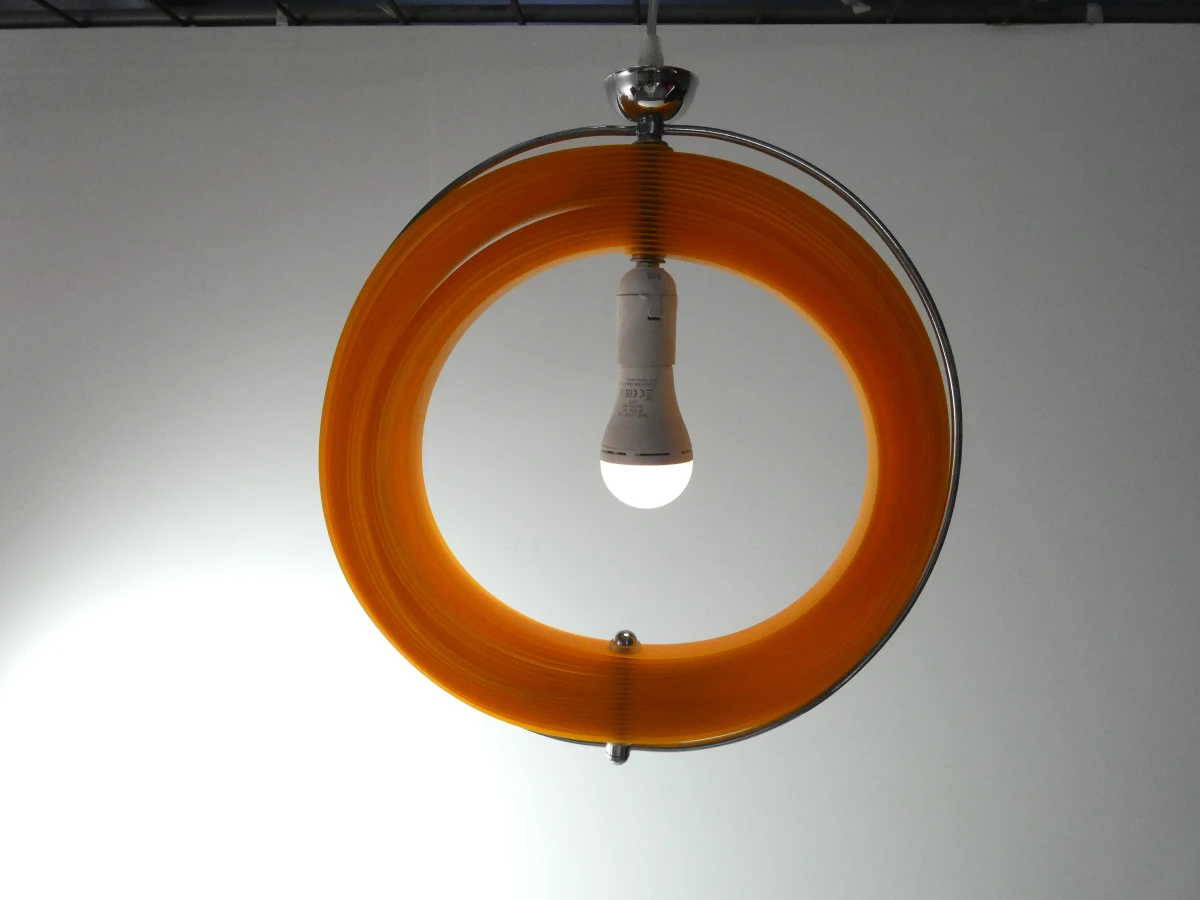 Retro Space Age 'Moon Lamp' – Oranje Design Klassieker - foto 9