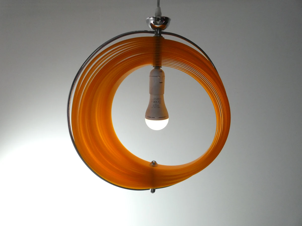 Retro Space Age 'Moon Lamp' – Oranje Design Klassieker - foto 10