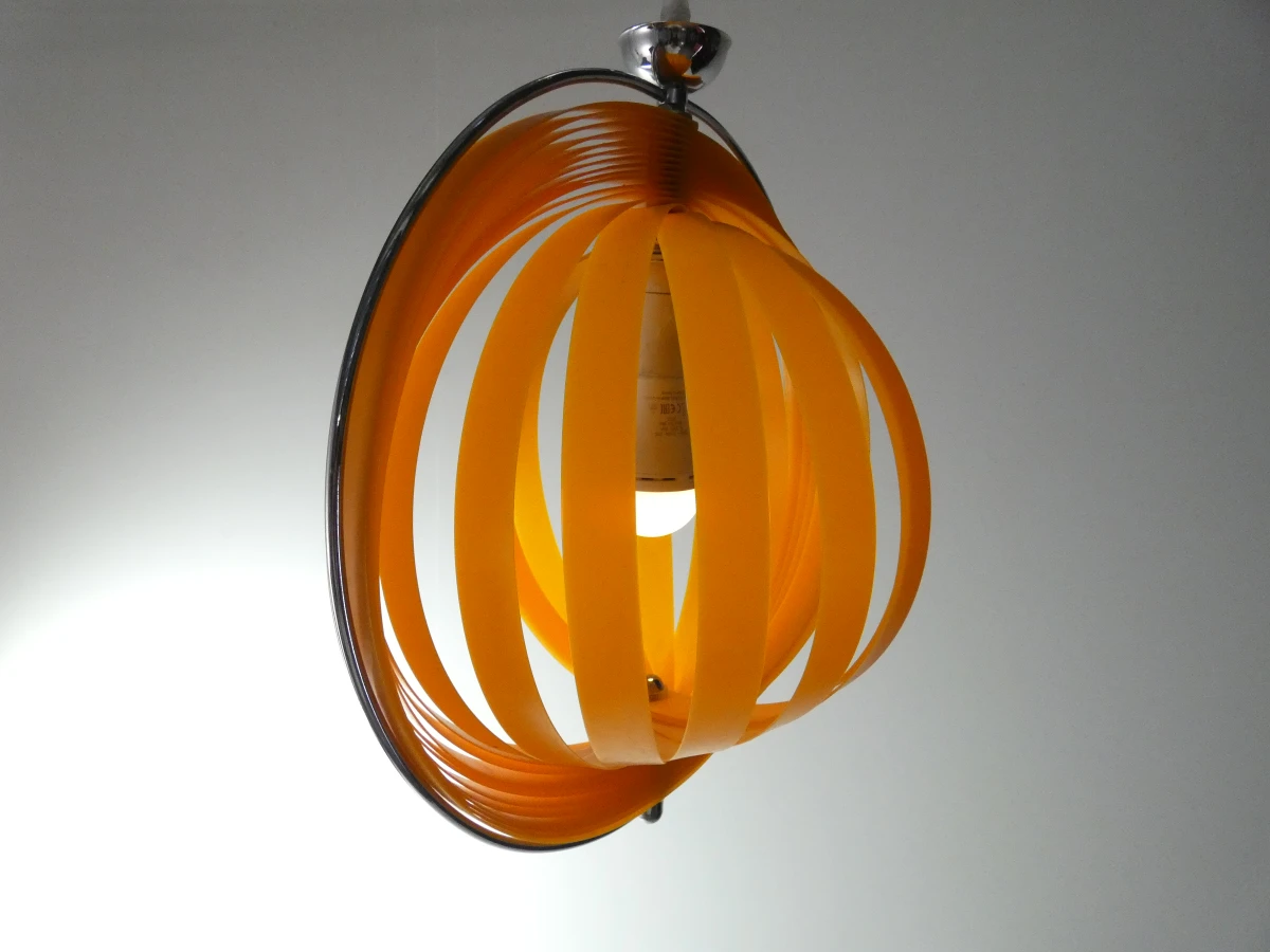 Retro Space Age 'Moon Lamp' – Oranje Design Klassieker - foto 11