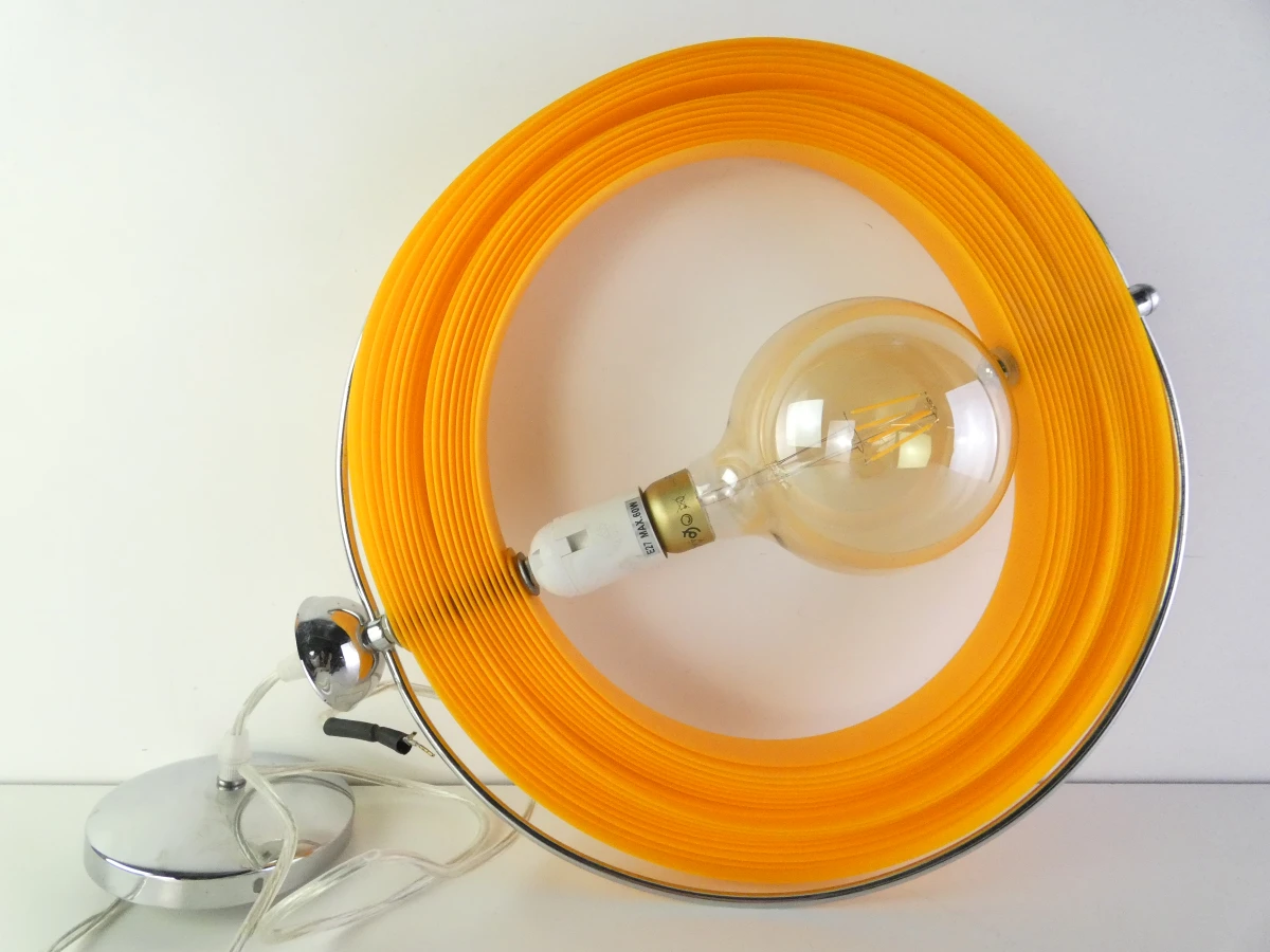 Retro Space Age 'Moon Lamp' – Oranje Design Klassieker - foto 16