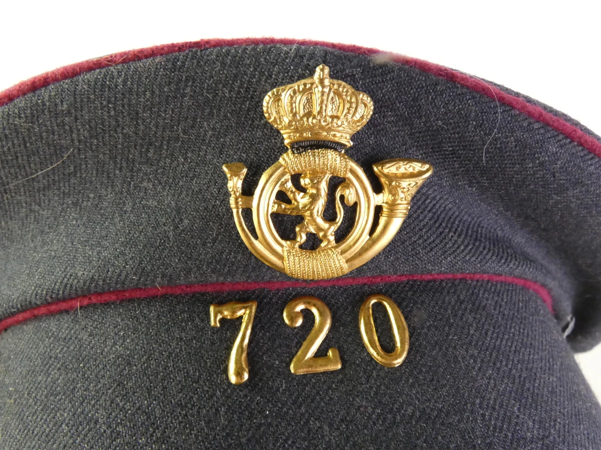 Vintage Belgische militaire kepie Jagers – Preta Brussel, maat 55 - foto 3