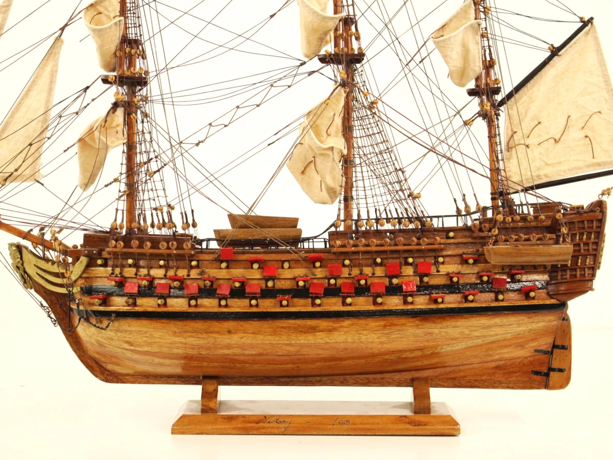 HMS VICTORY 1765 - indrukwekkend handgemaakt houten zeilschip - 75 cm - maritiem verzamelobject - foto 3