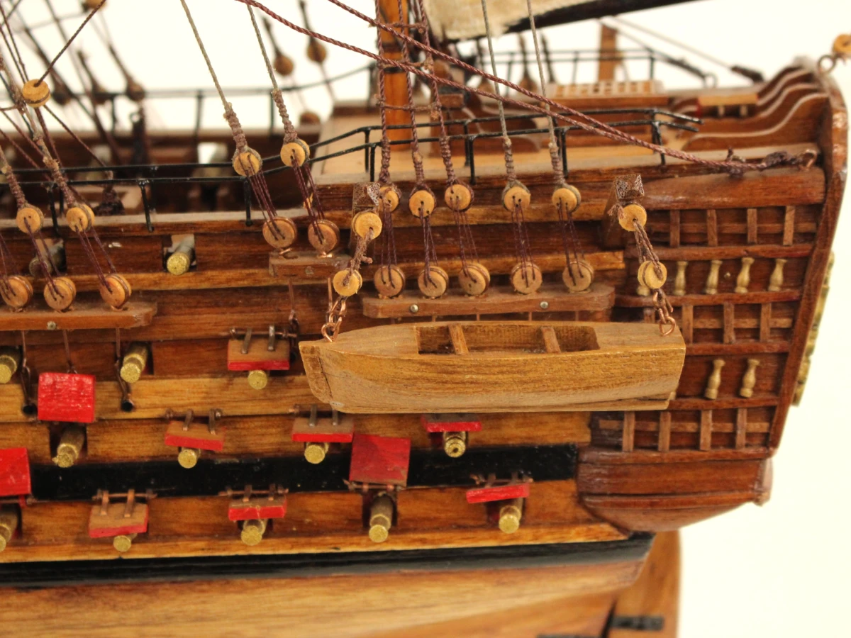 HMS VICTORY 1765 - indrukwekkend handgemaakt houten zeilschip - 75 cm - maritiem verzamelobject - foto 4