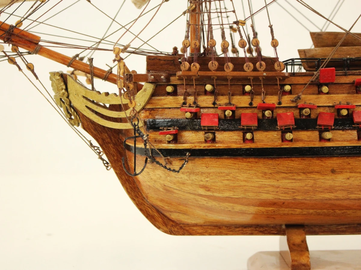 HMS VICTORY 1765 - indrukwekkend handgemaakt houten zeilschip - 75 cm - maritiem verzamelobject - foto 7