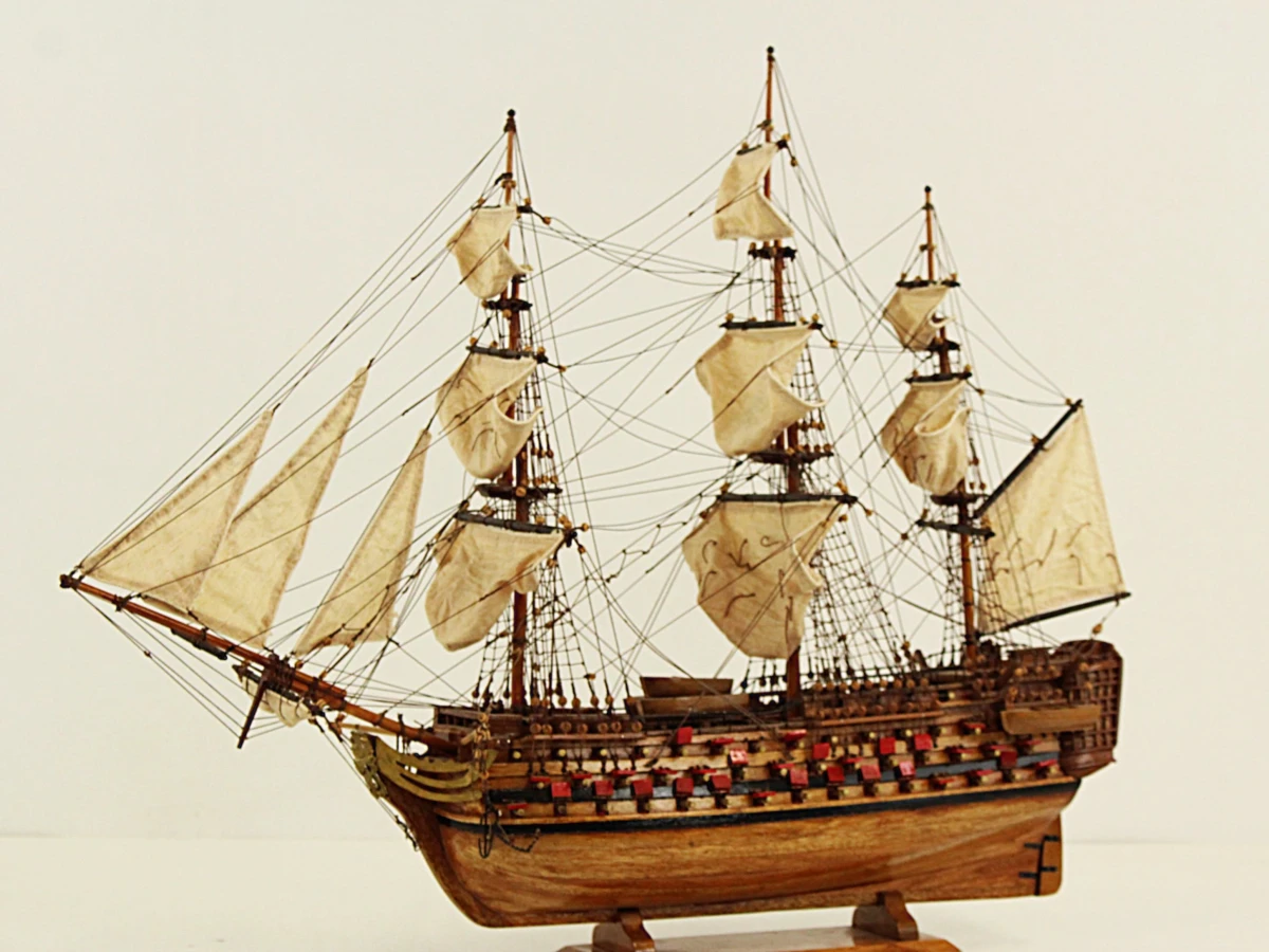 HMS VICTORY 1765 - indrukwekkend handgemaakt houten zeilschip - 75 cm - maritiem verzamelobject - foto 10