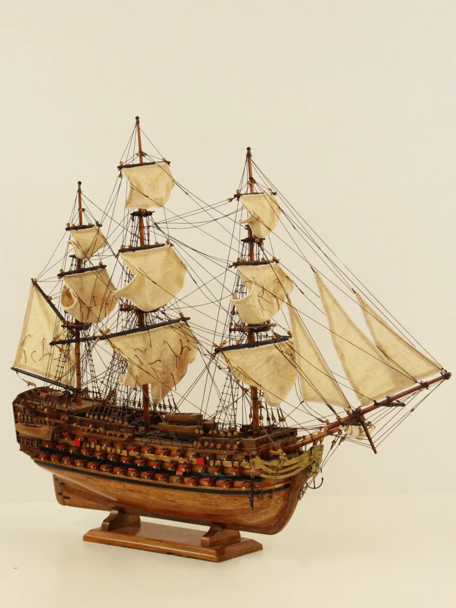 HMS VICTORY 1765 - indrukwekkend handgemaakt houten zeilschip - 75 cm - maritiem verzamelobject - foto 12