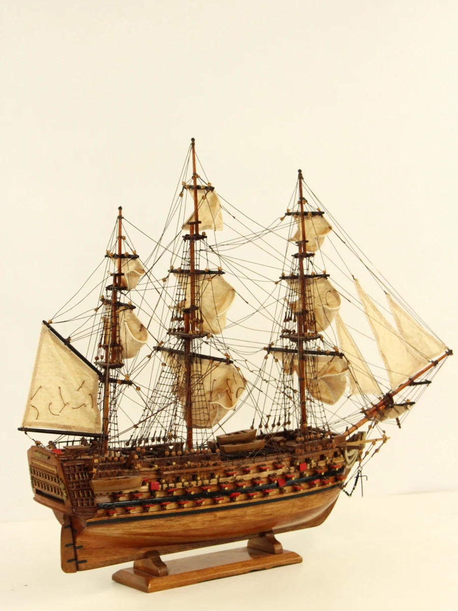 HMS VICTORY 1765 - indrukwekkend handgemaakt houten zeilschip - 75 cm - maritiem verzamelobject - foto 14