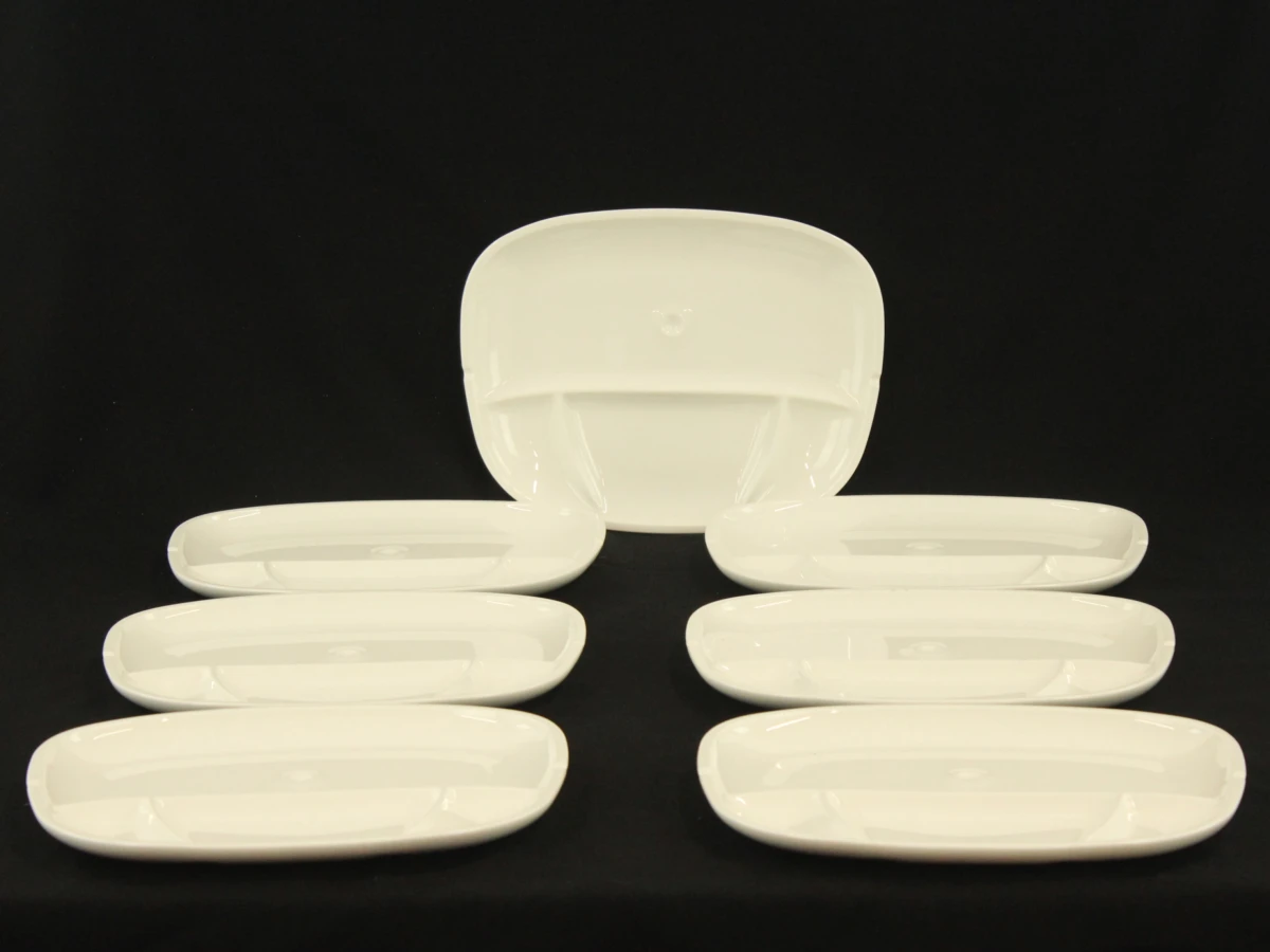 Villeroy & Boch Set van serveerschalen en tapa servies in verschillende formaten in minimalistisch wit - foto 3