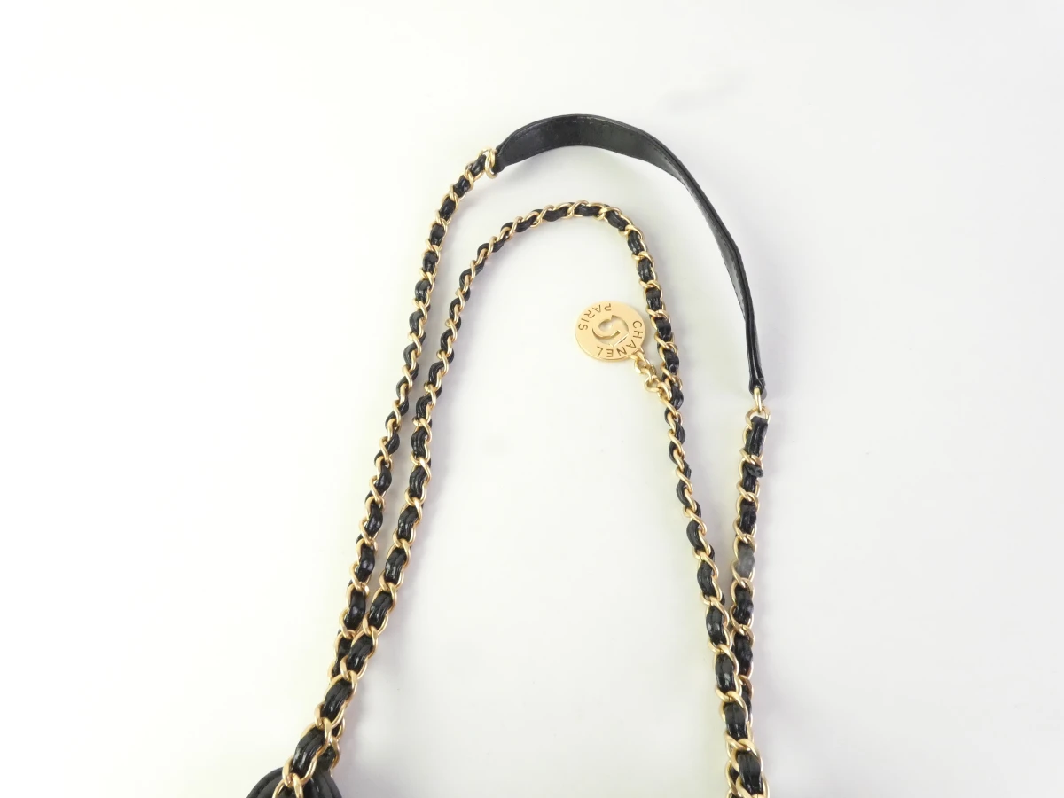 Zwarte lakleren handtas Chanel - foto 3