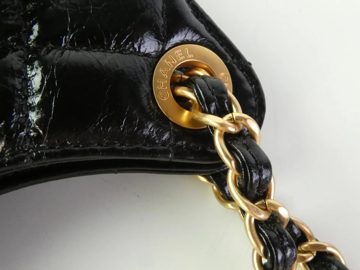 Zwarte lakleren handtas Chanel - foto 6