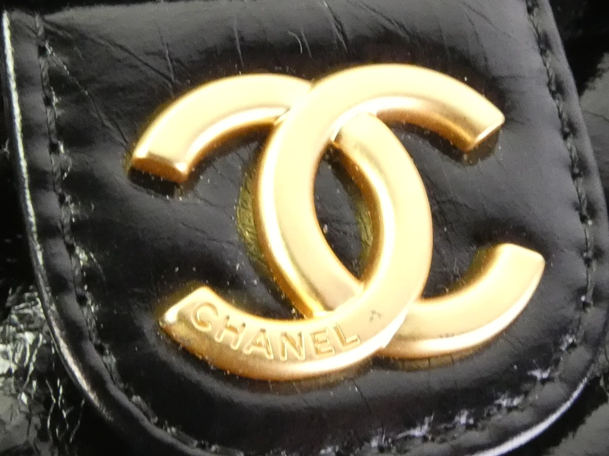 Zwarte lakleren handtas Chanel - foto 10