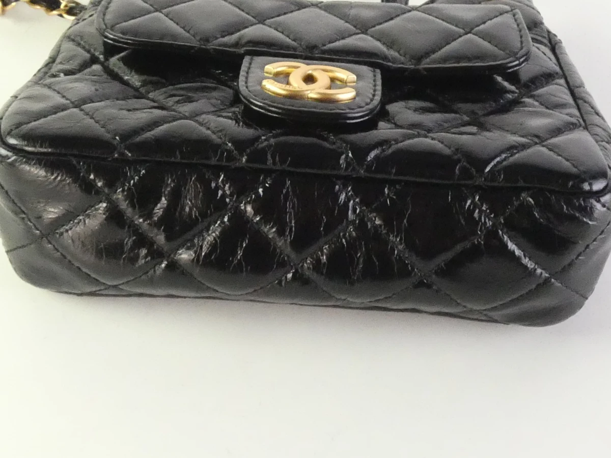 Zwarte lakleren handtas Chanel - foto 16
