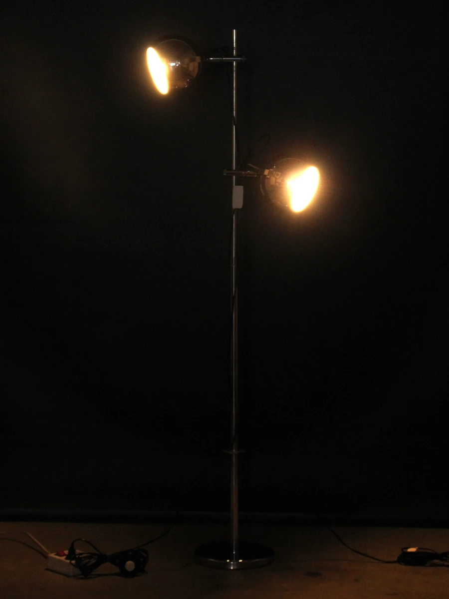 Herda - Vintage space age vloerlamp met dubbele chromen bolspots - jaren 70 - foto 4