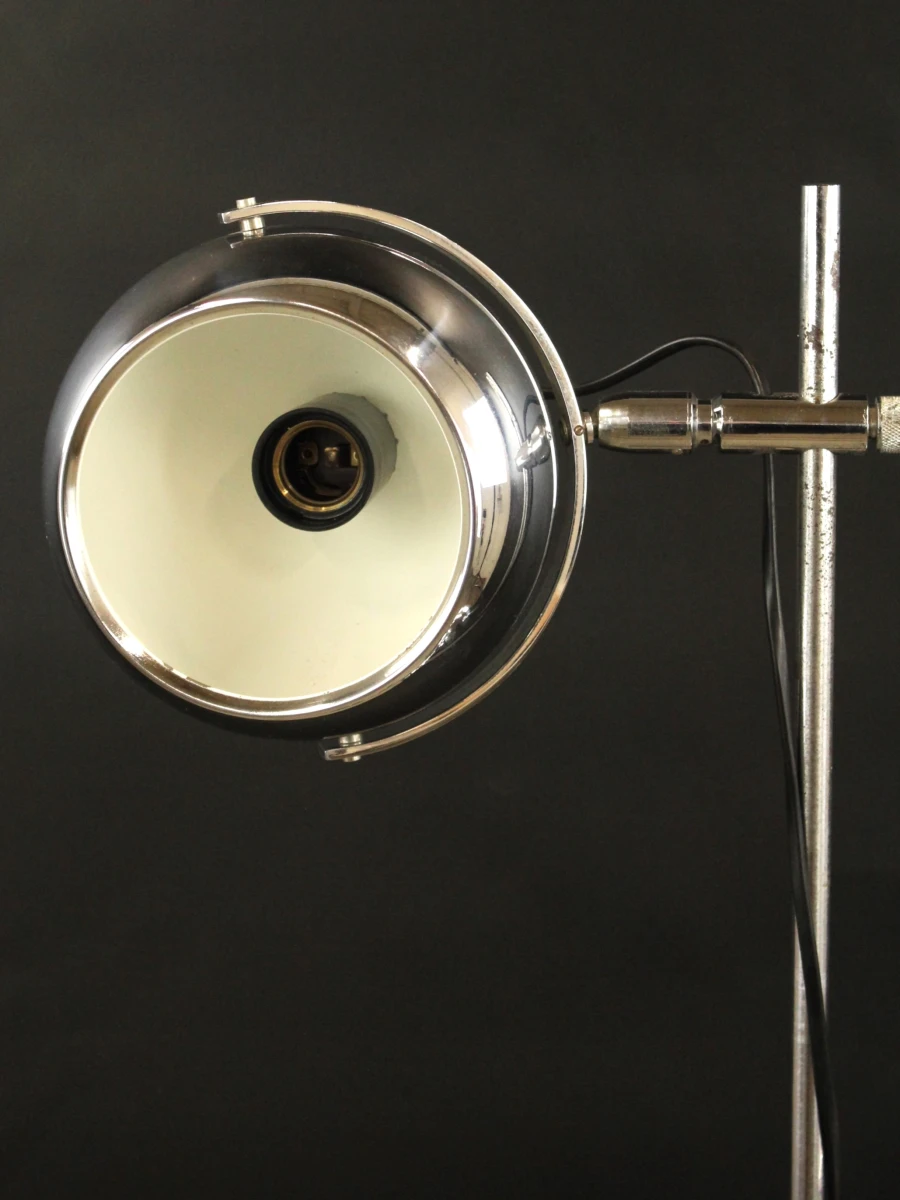 Herda - Vintage space age vloerlamp met dubbele chromen bolspots - jaren 70 - foto 7