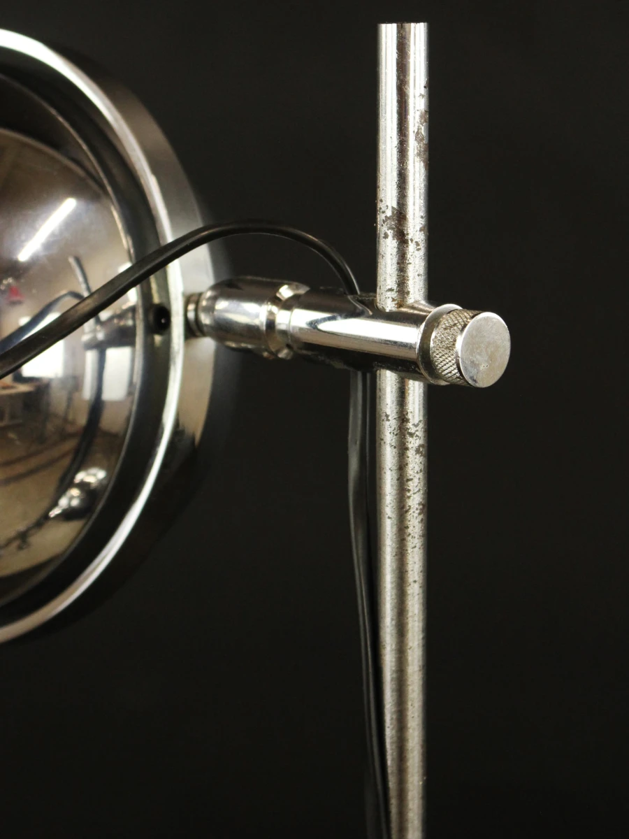 Herda - Vintage space age vloerlamp met dubbele chromen bolspots - jaren 70 - foto 8