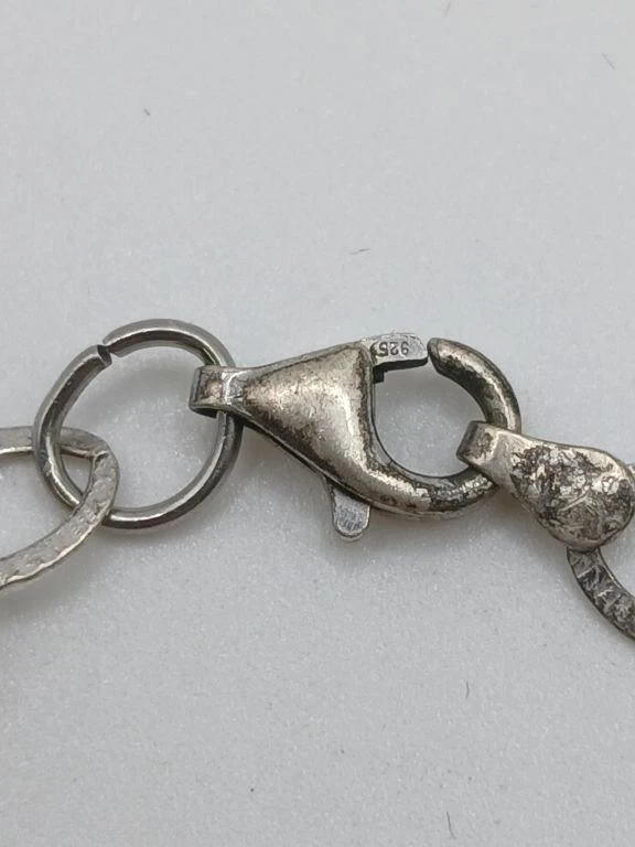 Zilveren armband met schakels en karabijnsluiting - foto 3