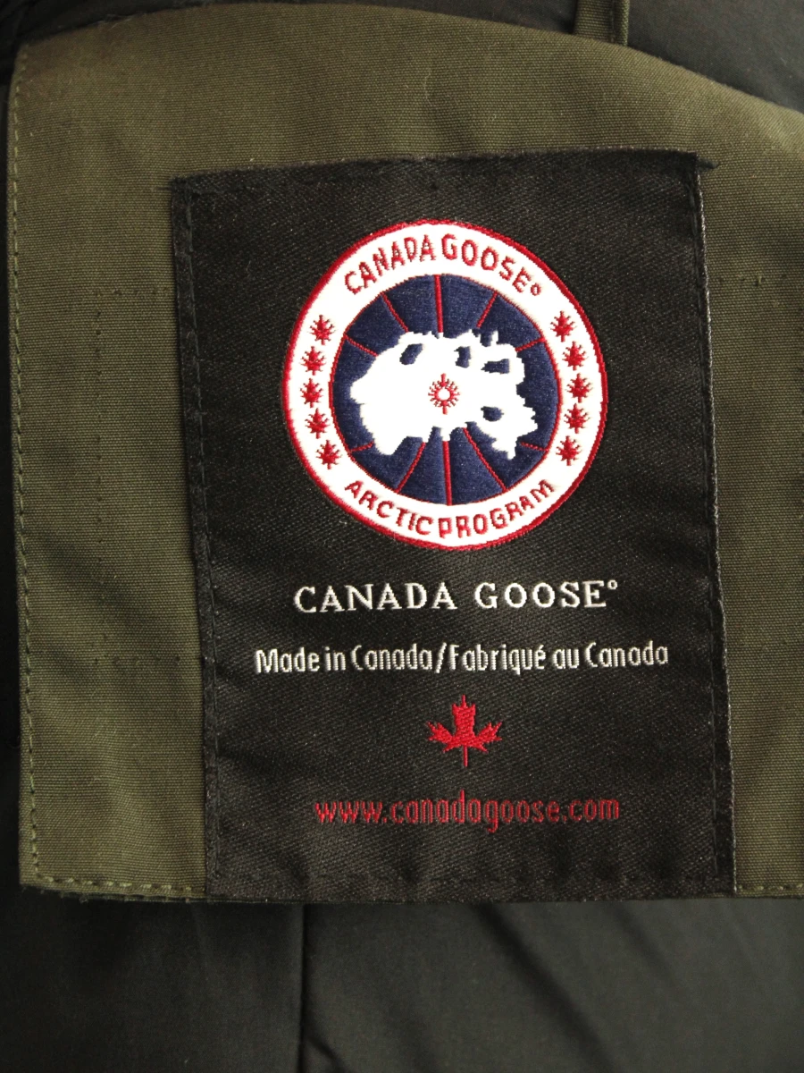 Canada Goose warme kakigroene heren winterjas met bontkraag - maat: S - foto 10