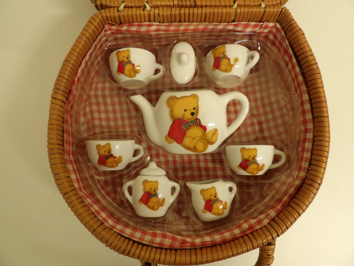 Vintage 13-delig porseleinen kindertheeservies - foto 3