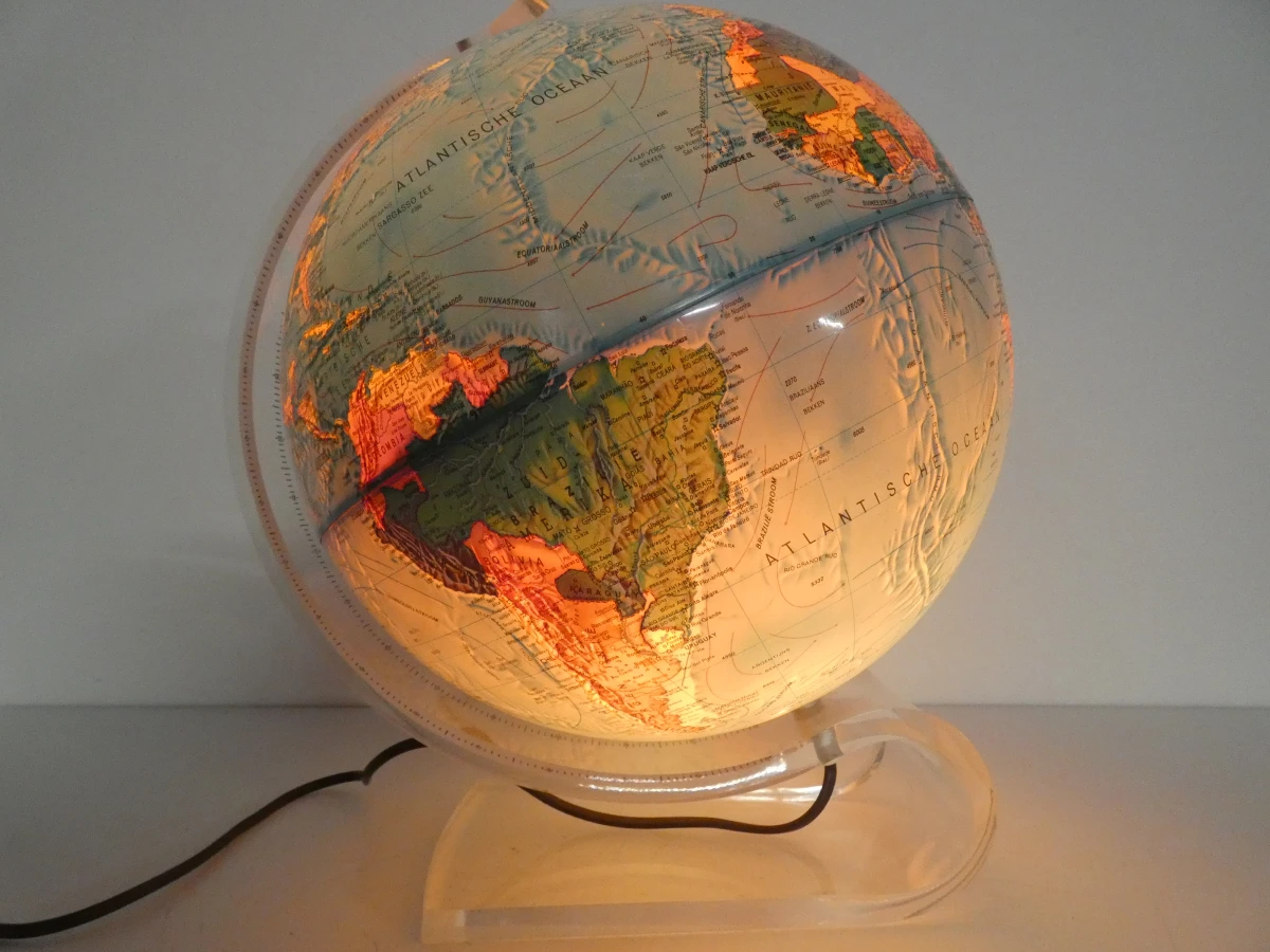 Vintage Deense wereldbol-tafellamp - Space Age-stijl - foto 2