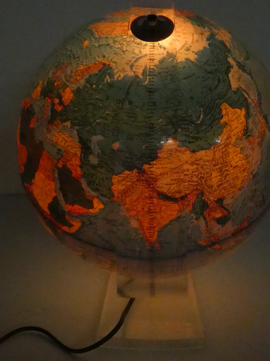 Vintage Deense wereldbol-tafellamp - Space Age-stijl - foto 18