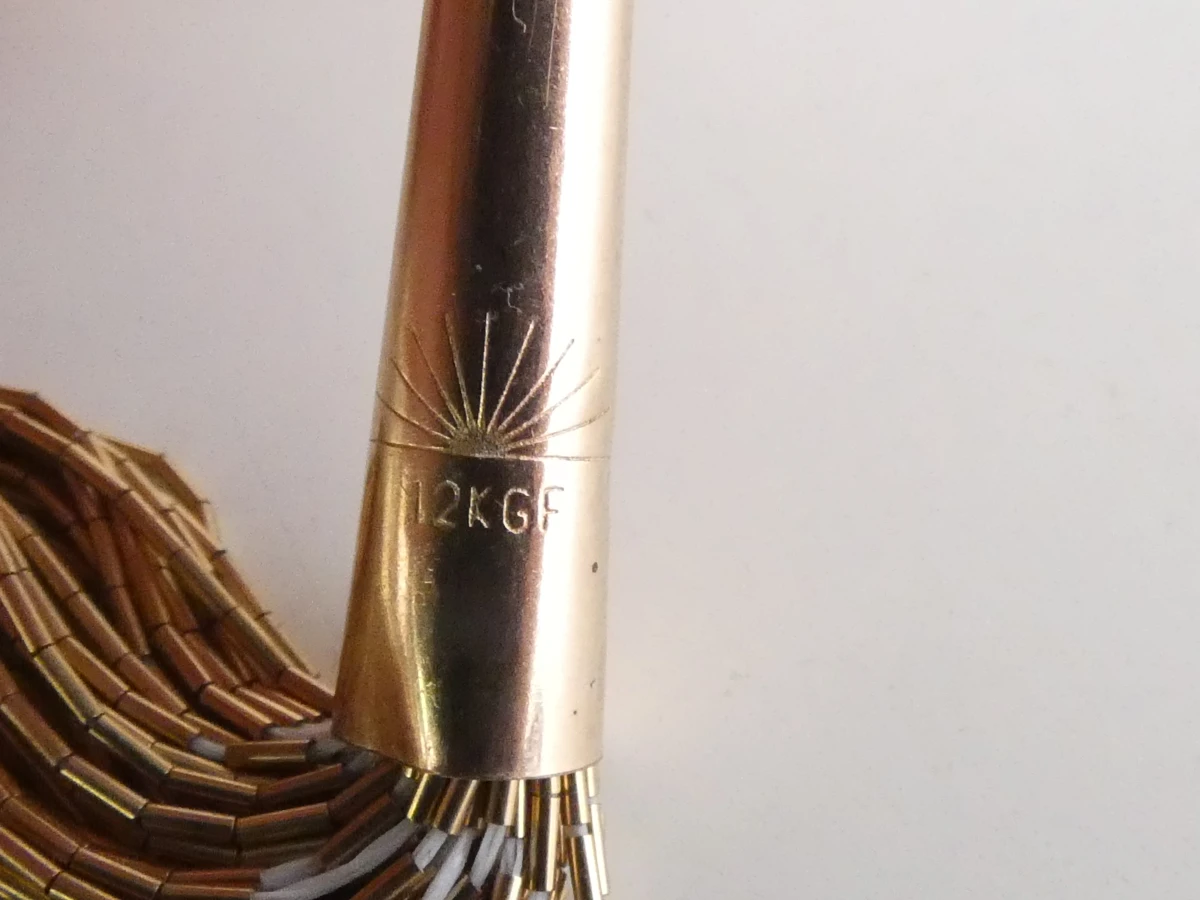 Prachtige Vintage Southwestern 'Liquid Gold' Strengenketting – 12K GF (1/20) – 34,95g - foto 5