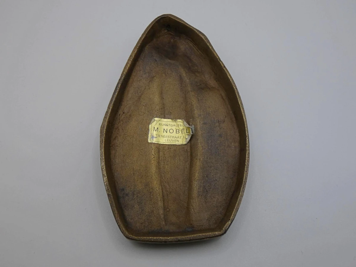 Bronskleurige religieuze plaquette met Maria van Barmhartigheid - foto 2