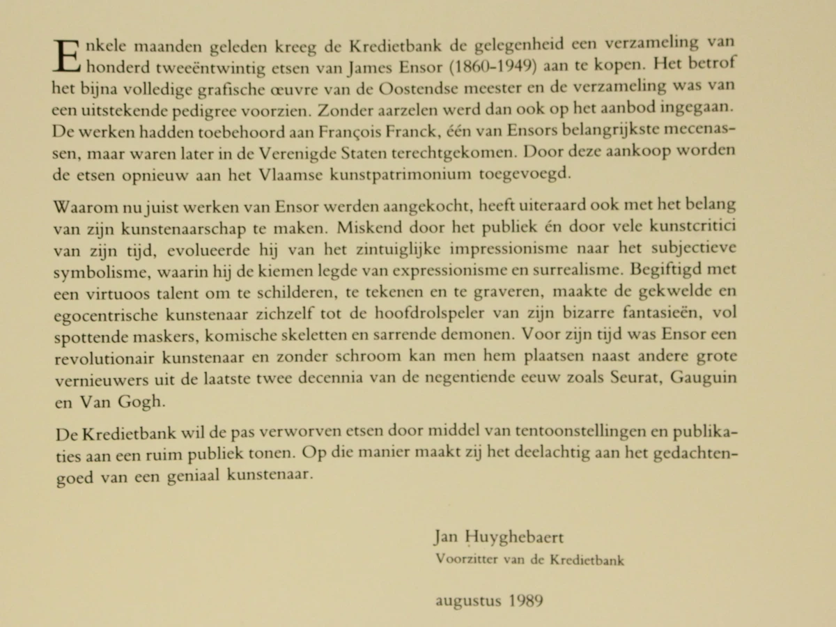 Etsen van James Ensor uit de collectie van de Kredietbank - foto 3