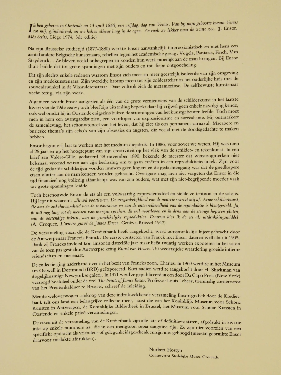 Etsen van James Ensor uit de collectie van de Kredietbank - foto 4