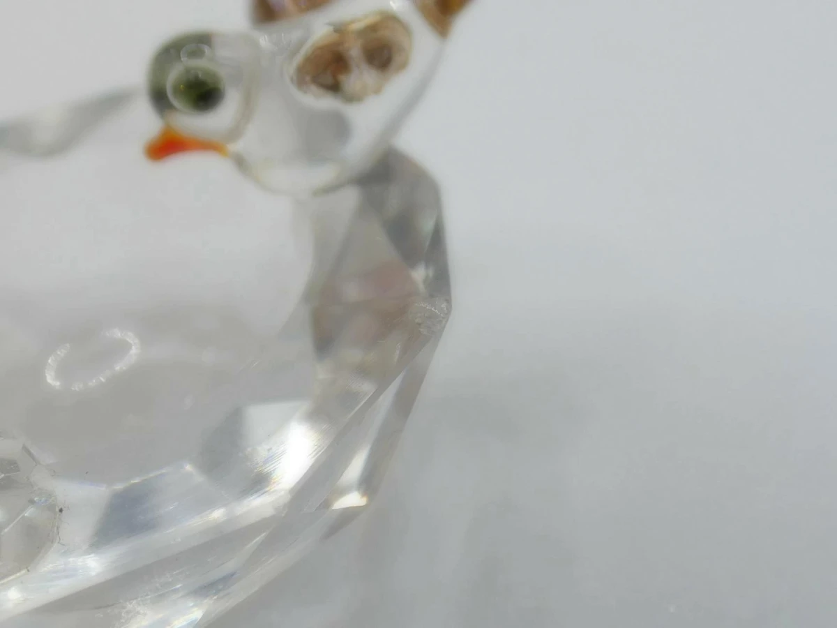 Kristallen miniatuurschaaltje met twee vogeltjes - foto 6