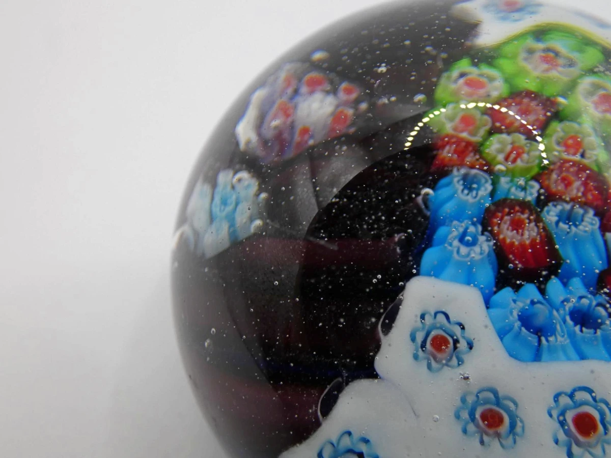 Vintage Murano millefiori glazen paperweight - foto 5