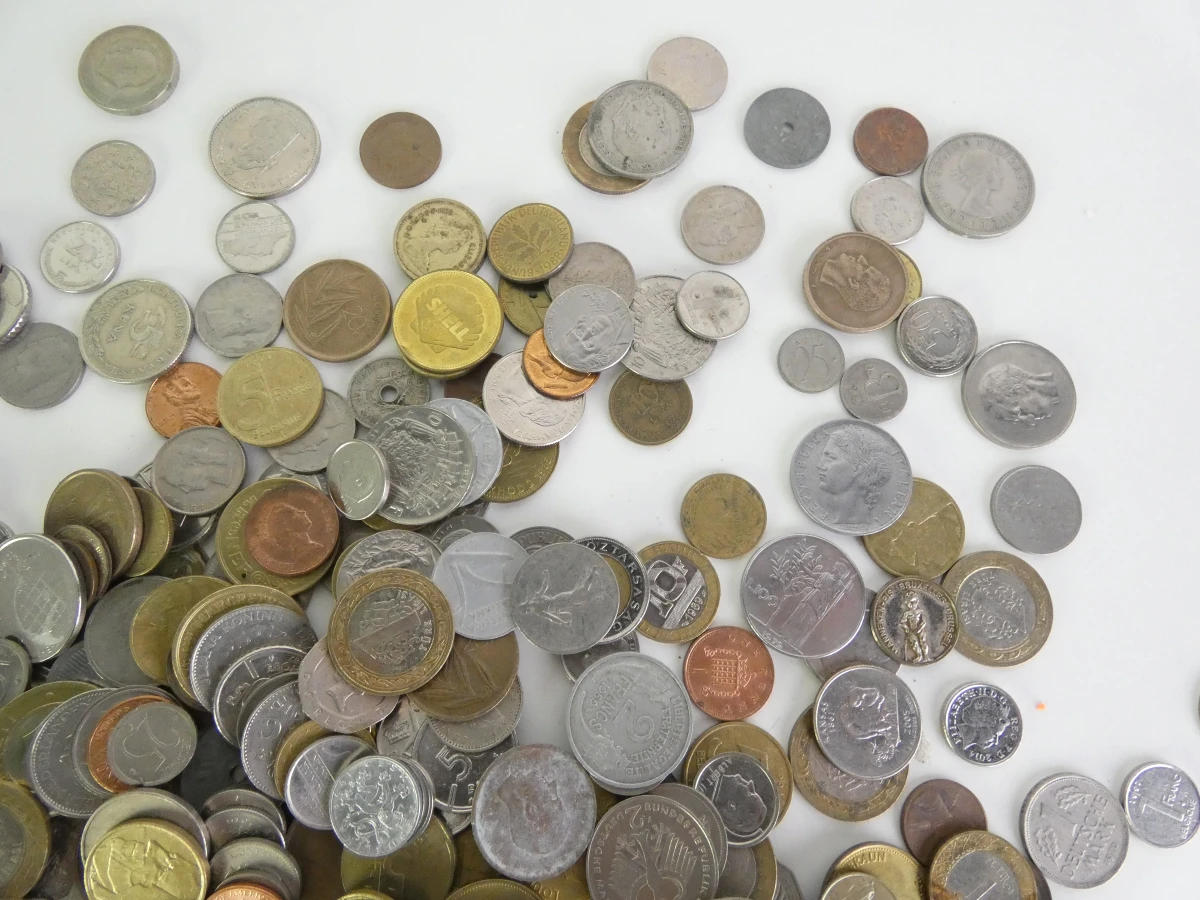 Verzameling oude munten en bankbiljetten uit diverse landen - foto 5